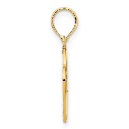 14k Yellow Gold  Fancy Heart Pendant