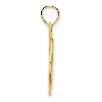 14k Yellow Gold Epoxy CHILL Pendant