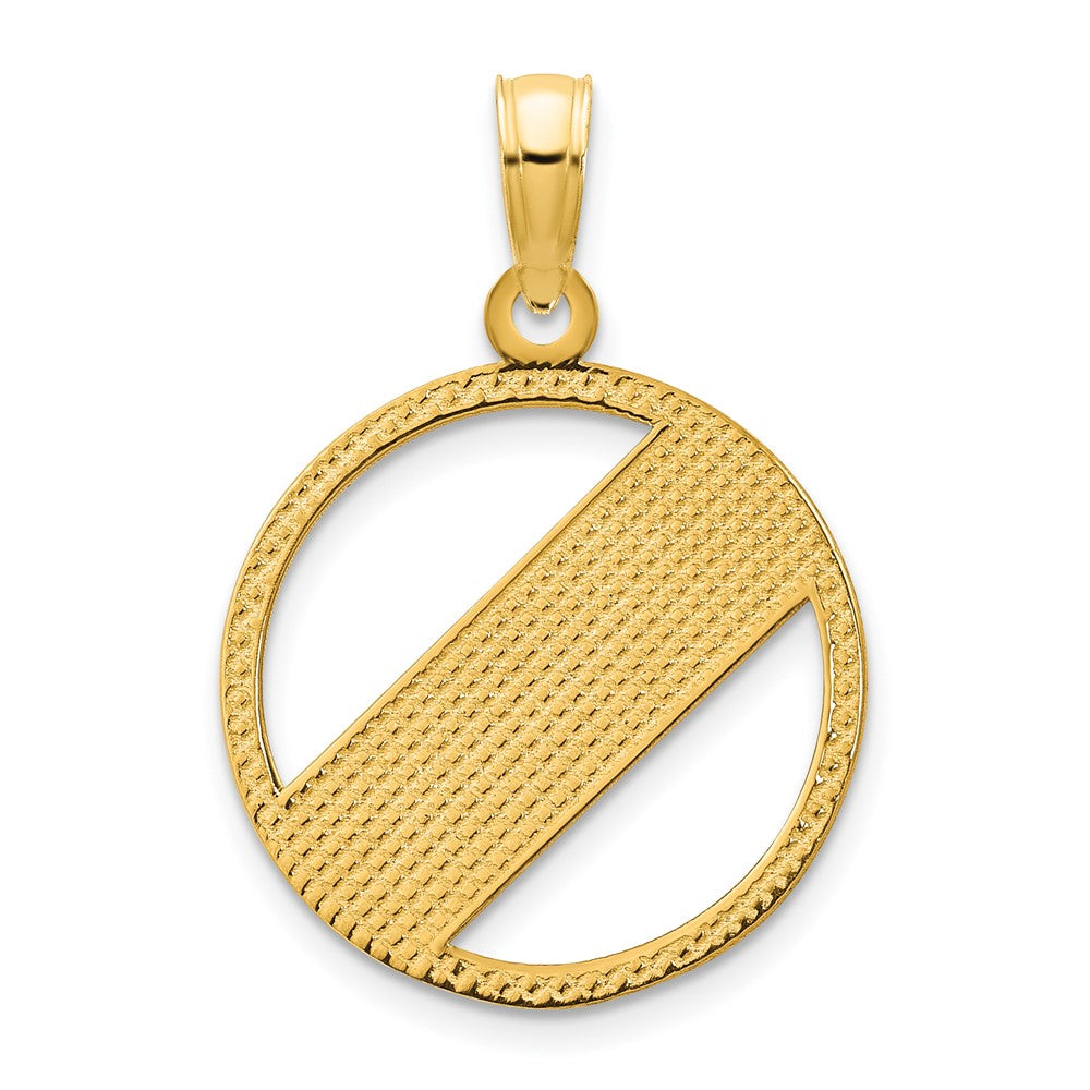 14k Yellow Gold Epoxy CHILL Pendant