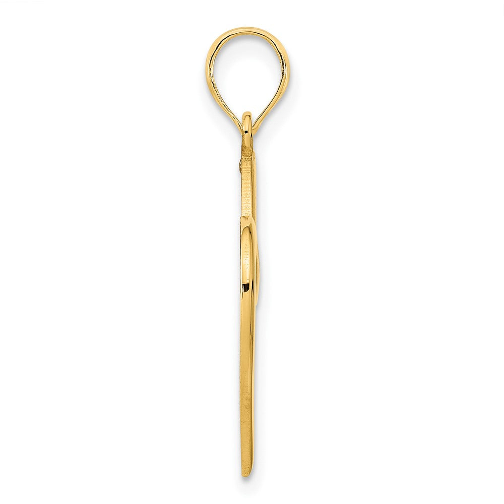 14k Yellow Gold Fancy Heart Pendant