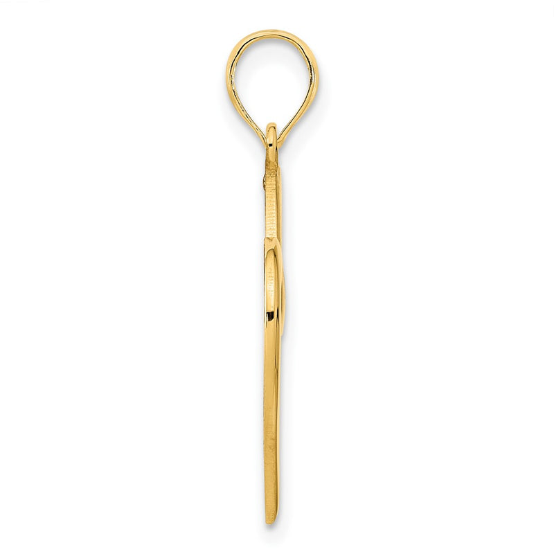 14k Yellow Gold Fancy Heart Pendant