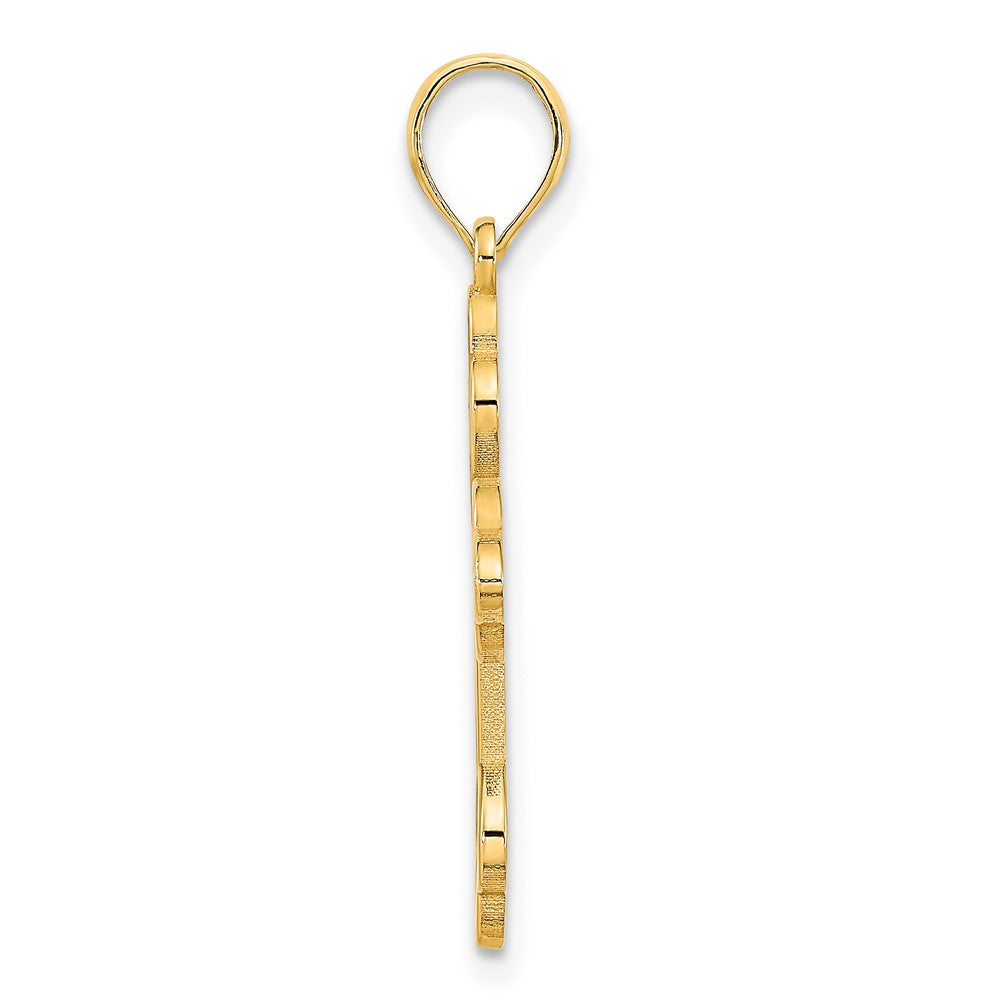 14k Yellow Gold Cross Charm