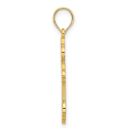 14k Yellow Gold Cross Charm