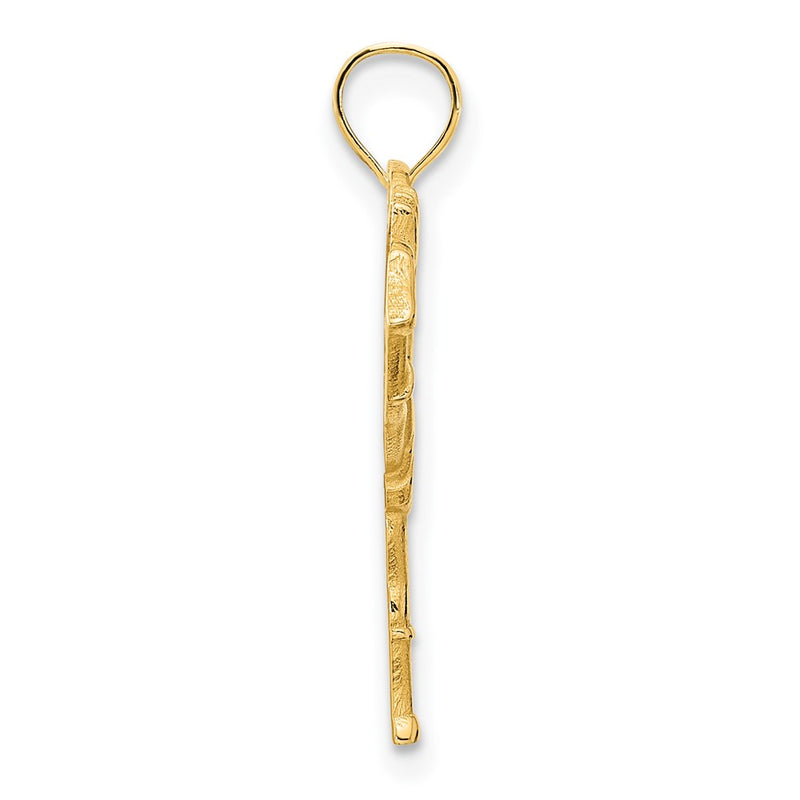 14k Yellow Goldy Cheerleader Charm