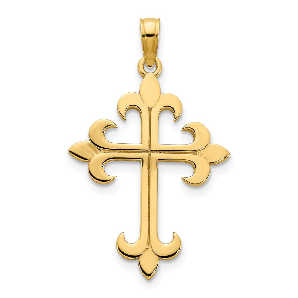 14k Yellow Goldy Cross Charm