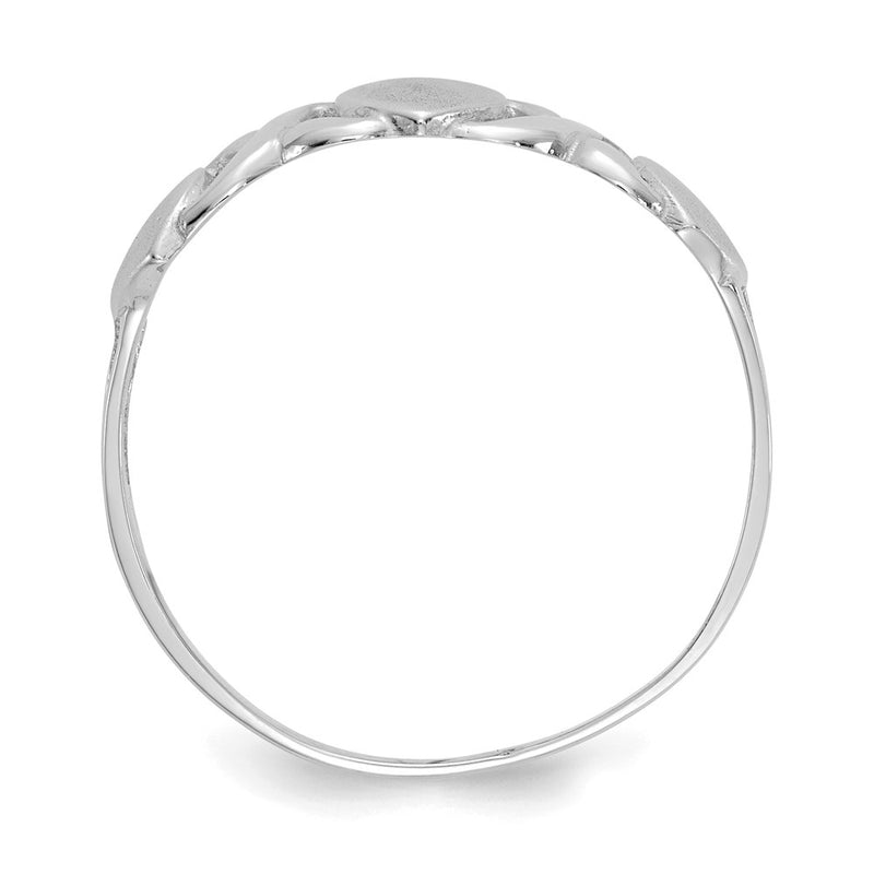 14k White Gold Triple Heart Ring