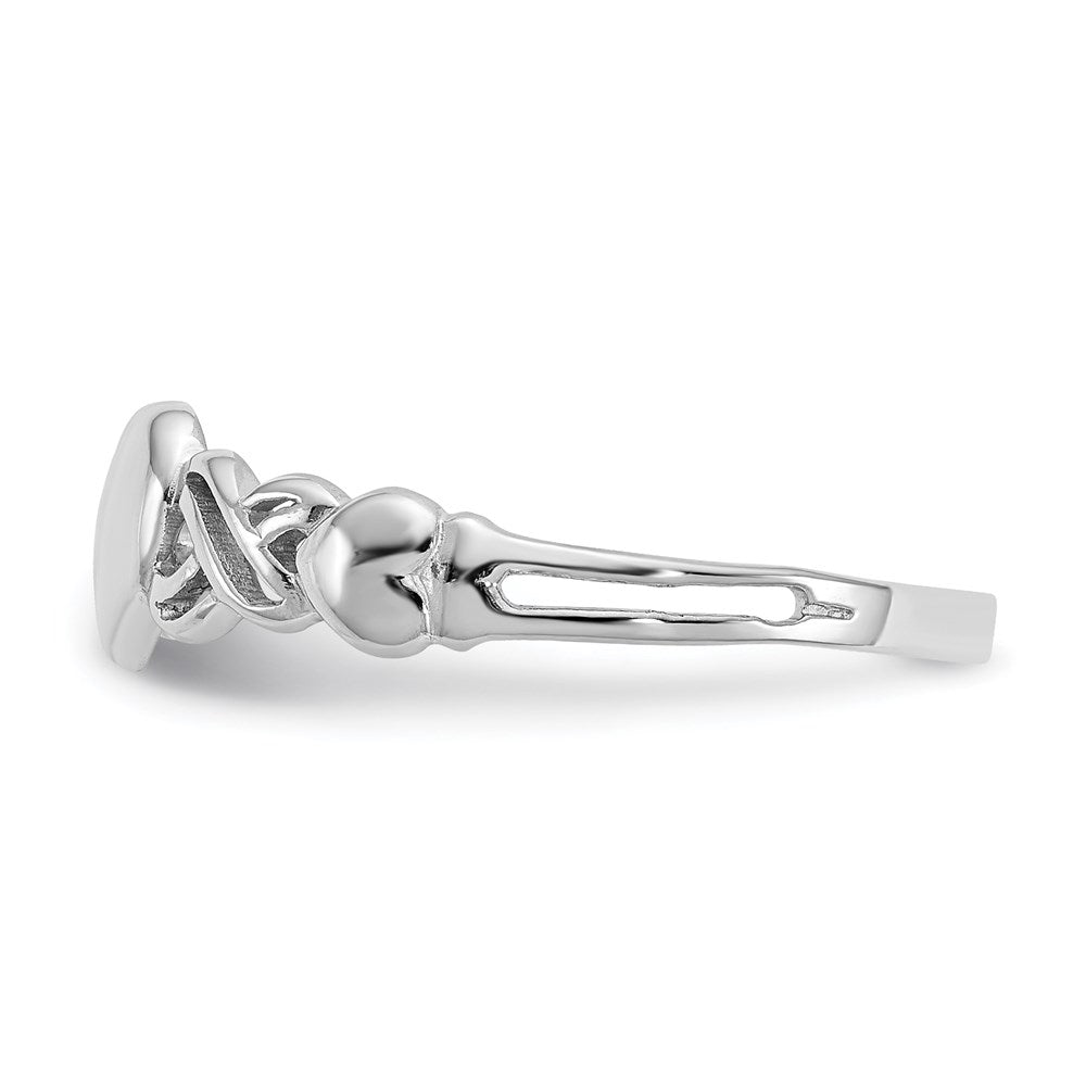 14k White Gold Heart Ring