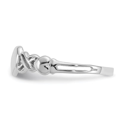 14k White Gold Heart Ring