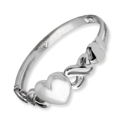 14k White Gold Heart Ring