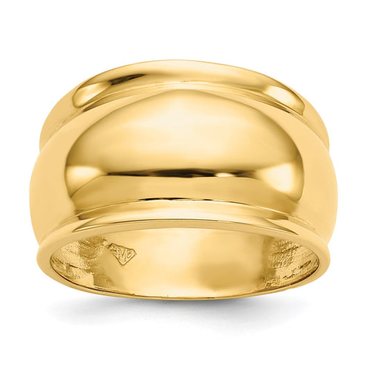 14K Yellow Gold Polished Dome Ring