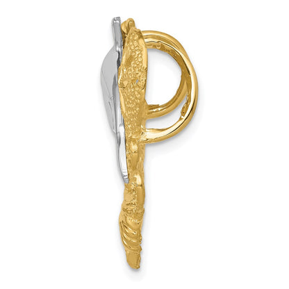14k Two-tone Gold Sea Life Fits 5mm/6mm Slide