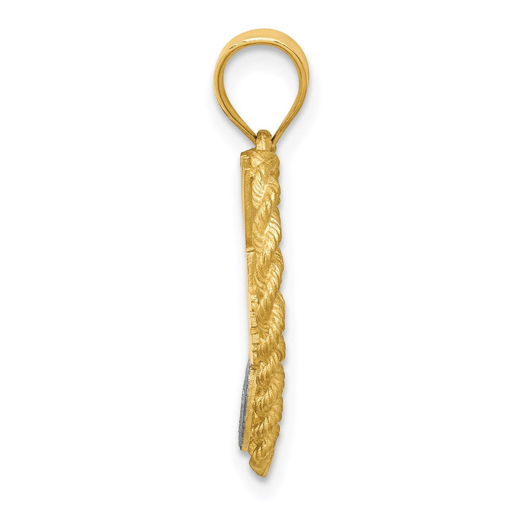 14k Yellow & Rhodium Gold w/Rhodium MY SOULMATE Pendant