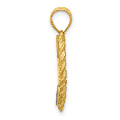 14k Yellow & Rhodium Gold w/Rhodium MY SOULMATE Pendant