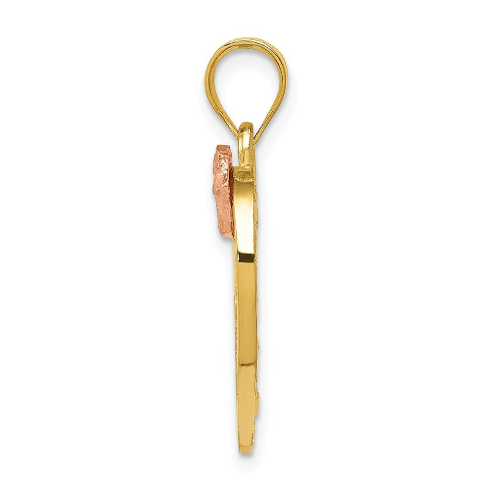 14k Two-tone Gold Two-tone Gold w/Rhodium Mom Charm