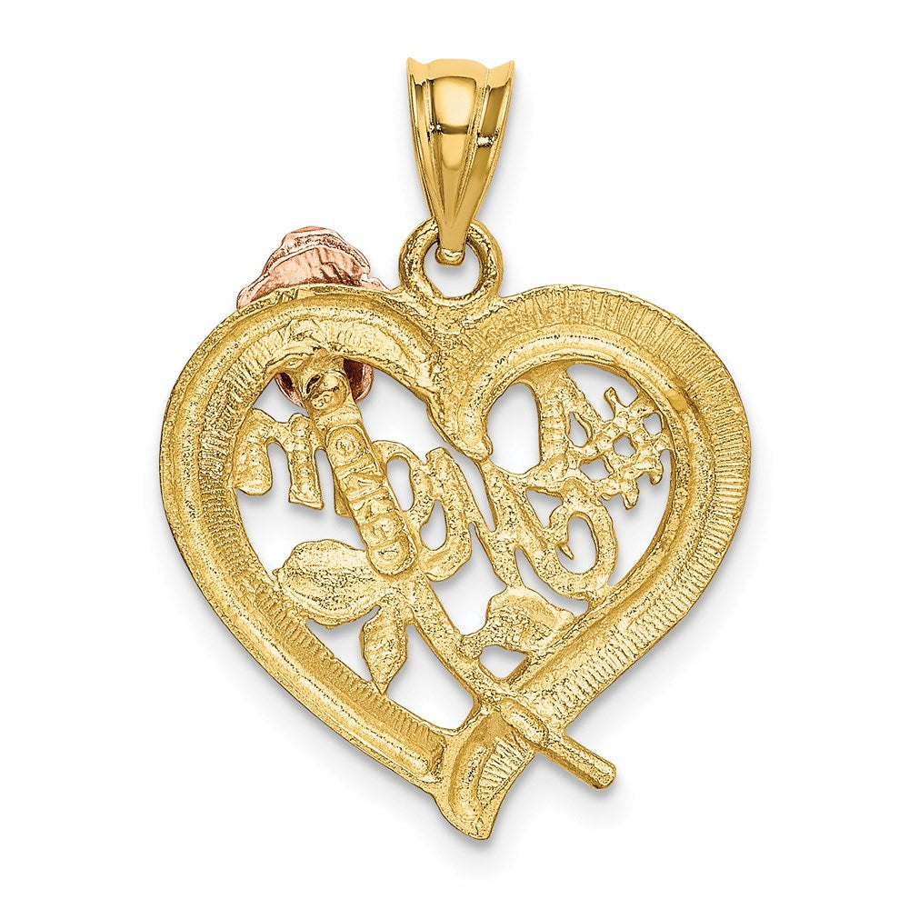 14k Two-tone Gold Two-tone Gold w/Rhodium Mom Charm