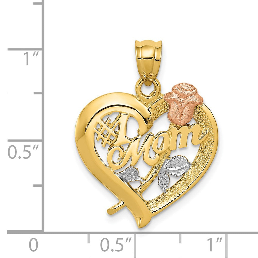 14k Two-tone Gold Two-tone Gold w/Rhodium Mom Charm