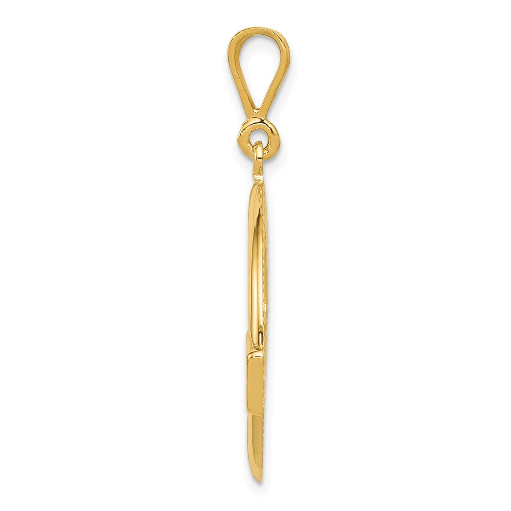 14k Yellow Gold Claddagh Pendant