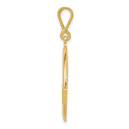 14k Yellow Gold Claddagh Pendant