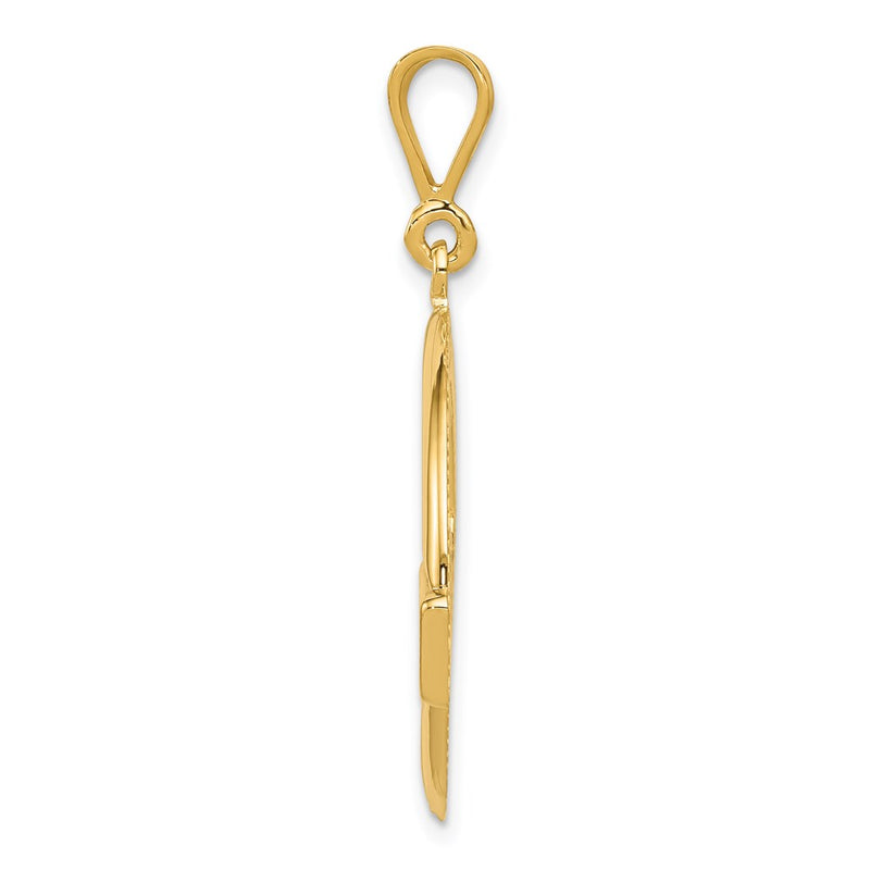 14k Yellow Gold Claddagh Pendant