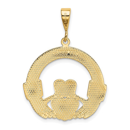 14k Yellow Gold Claddagh Pendant