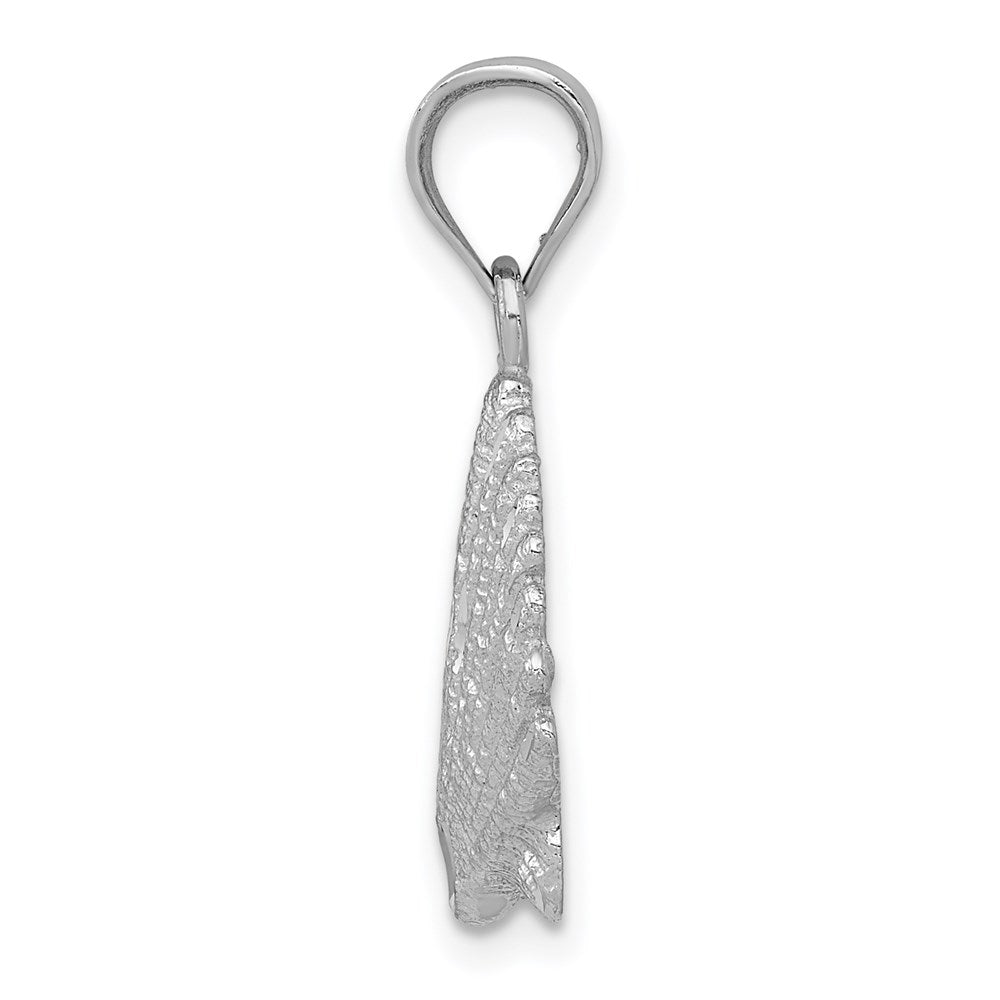 14k White Gold Shell Charm