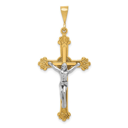 14k Two-tone Gold Crucifix Pendant