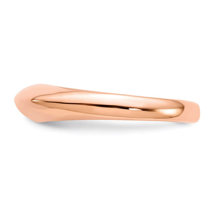 14k Rose Gold Polished Fancy Dome Ring