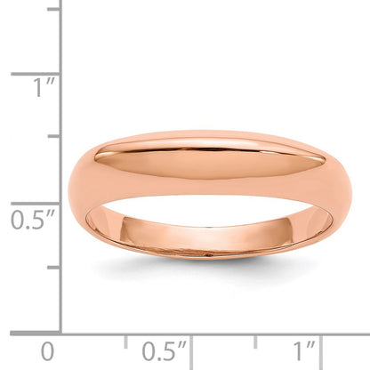 14k Rose Gold Polished Fancy Dome Ring