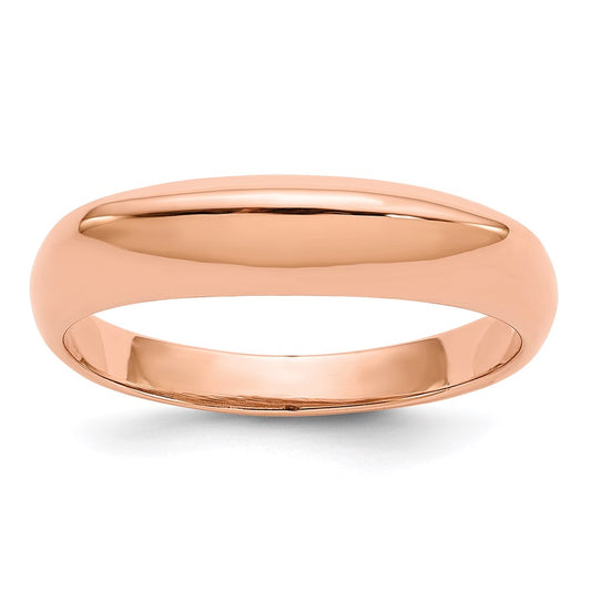 14k Rose Gold Polished Fancy Dome Ring