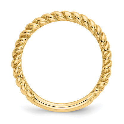 14K Yellow Gold Polished Twisted Band