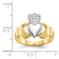 14k Mens Two-Tone Gold Claddagh Ring