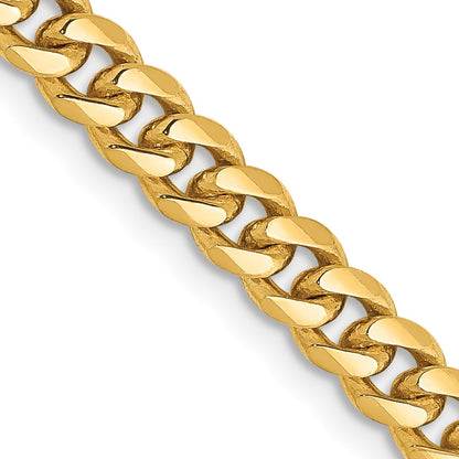 14K 20 inch 4.25mm Solid Miami Cuban Link with Lobster Clasp Chain Necklace