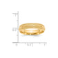 Solid 18K Yellow Gold 5mm Double Milgrain Comfort Fit Men's/Women's Wedding Band Ring Size 10