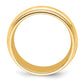 Solid 14K Yellow Gold 7mm Double Milgrain Comfort Fit Men's/Women's Wedding Band Ring Size 6.5