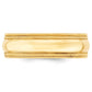 Solid 18K Yellow Gold 7mm Double Milgrain Comfort Fit Men's/Women's Wedding Band Ring Size 10