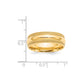 Solid 18K Yellow Gold 7mm Double Milgrain Comfort Fit Men's/Women's Wedding Band Ring Size 7