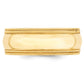 Solid 18K Yellow Gold 8mm Double Milgrain Comfort Fit Men's/Women's Wedding Band Ring Size 13.5