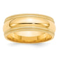 Solid 18K Yellow Gold 8mm Double Milgrain Comfort Fit Men's/Women's Wedding Band Ring Size 9.5