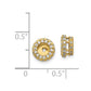 Solid 14k Yellow Gold 3/8ct Simulated CZ Earring JacKets