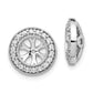 Solid 14k White Gold 1/3ct Simulated CZ Earring JacKets