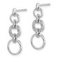14k White Gold Real Diamond Fancy Dangle Earrings EM3719-016-WA