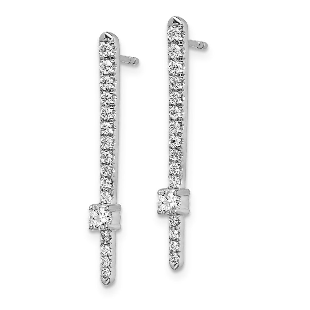 14k White Gold Real Diamond Fancy Earrings