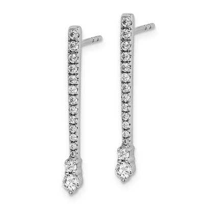 14k White Gold Real Diamond Fancy Earrings