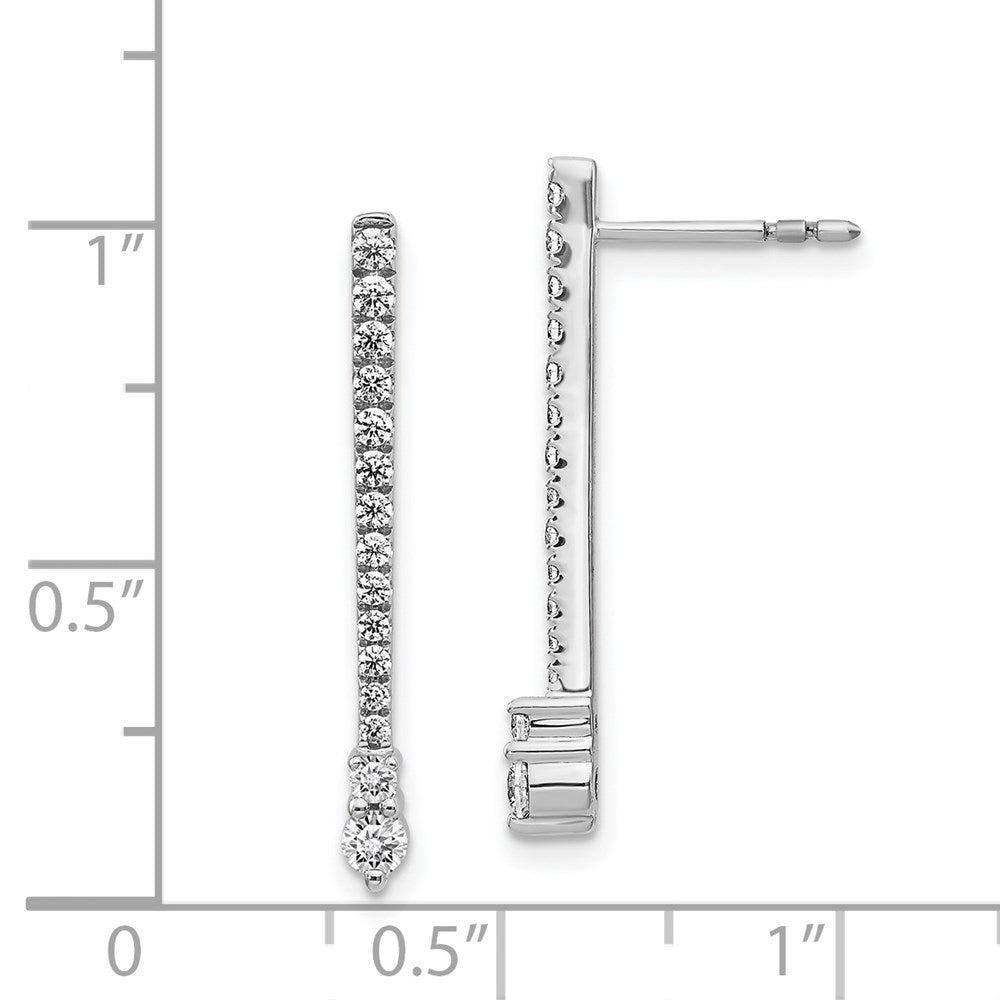 14k White Gold Real Diamond Fancy Earrings