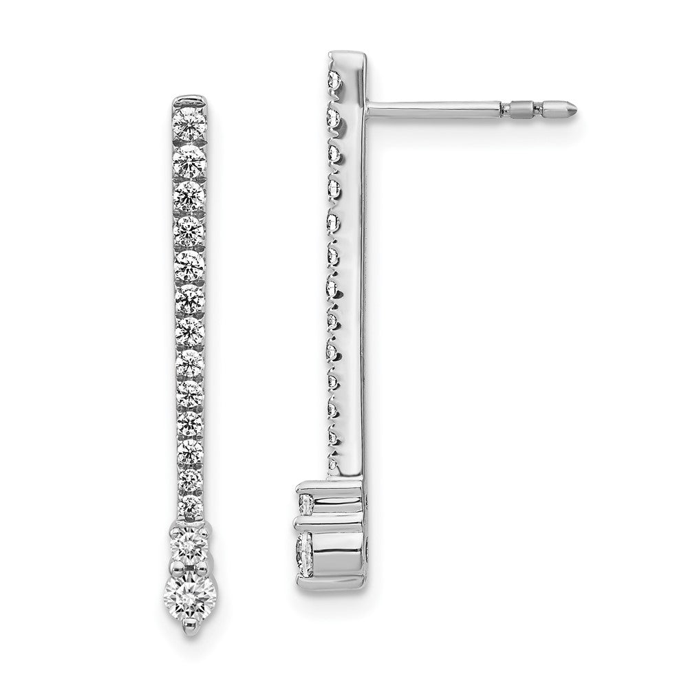 14k White Gold Real Diamond Fancy Earrings