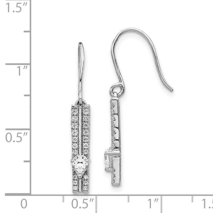 14k White Gold Real Diamond Fancy Earrings