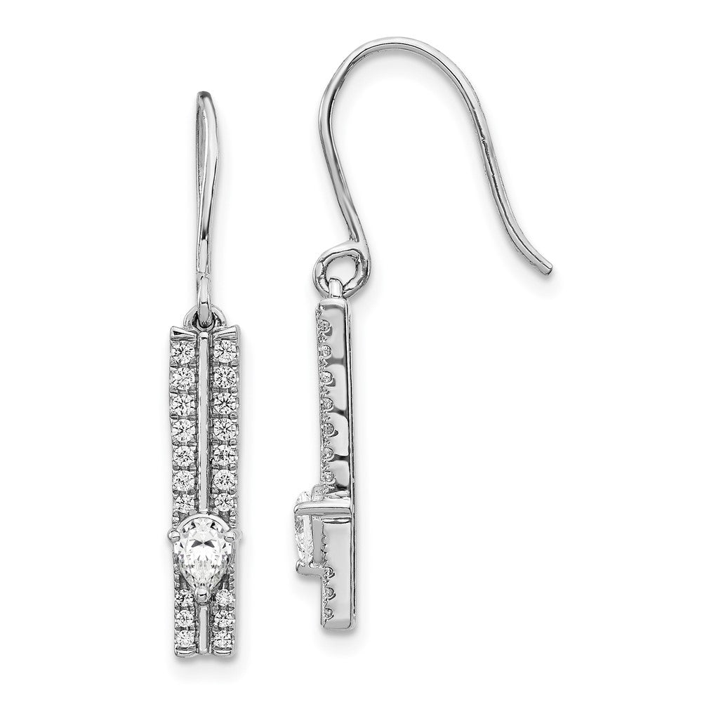 14k White Gold Real Diamond Fancy Earrings