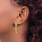 14k Yellow Gold Real Diamond Fancy Post Dangle Earrings EM3898-020-YA