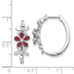 14k White Gold Real Diamond and Ruby Earrings EM4044-RU-006-WA