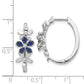 14k White Gold Real Diamond and Sapphire Earrings EM4044-SA-006-WA